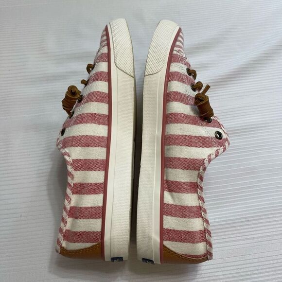 Sperry Women's Crest Vibe Linen Stripe Sneaker Memory Foam Top Sider Size 8 M - Picture 5 of 9